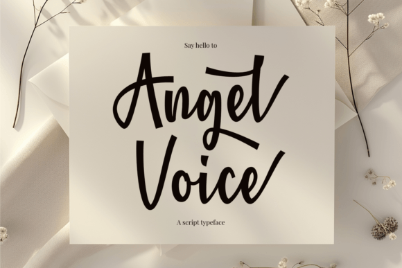 Angel Voice: A Script Font for Elegant Campaign Design