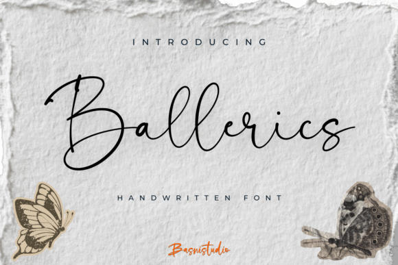 Ballerics Typeface: A Soft Script for Editorial Design