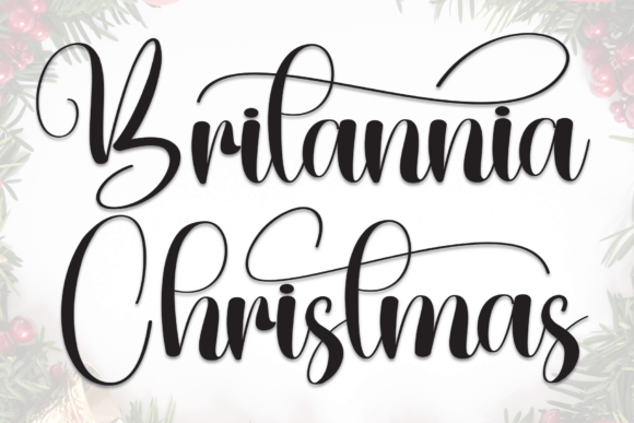 Britannia Christmas: A Handwritten Typeface for Warm Brand Identities
