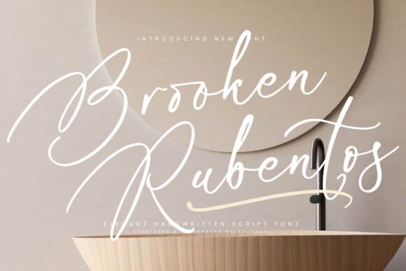 Brooken Rubentos: The Elegant Handwritten Script Font for Crafters