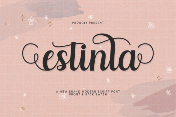 Estinla: A Graceful Script Font for Handmade Labels and Invitations