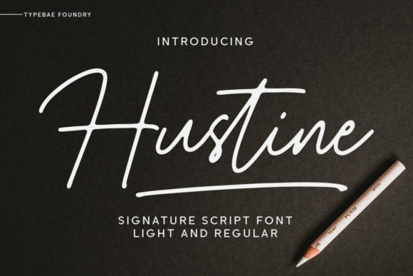 Hustine: The Premium Script Font for Scroll-Stopping Brand Content