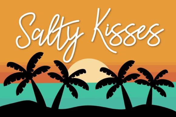 Salty Kisses: A Tropical Script Font for Beachy Brand Identity