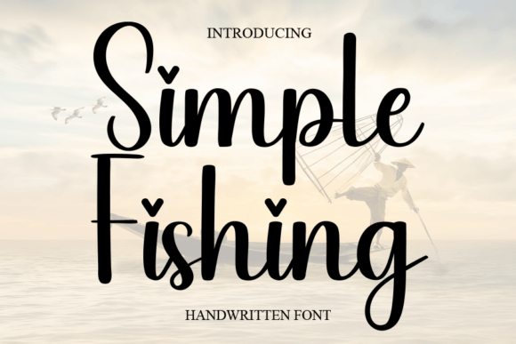 Simple Fishing Handwritten Font for Elegant Craft Projects