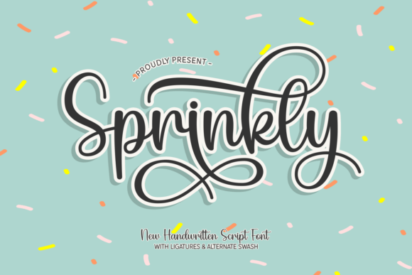 Sprinkly Typeface: A Whimsical Script Font for Handmade Brands