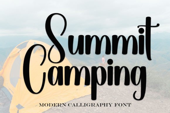 Summit Camping: A Handwritten Font for Elegant Craft Projects