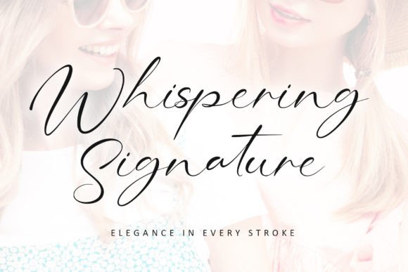 Whispering Signature: A Delicate Typeface for Elegant Web Design