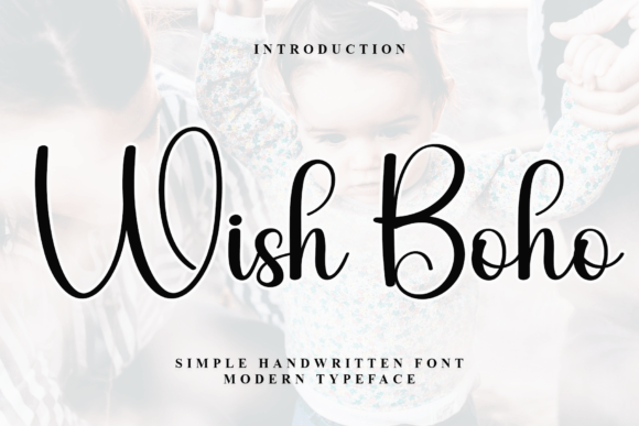 Wish Boho Typeface: A Delicate Script for Handmade Branding